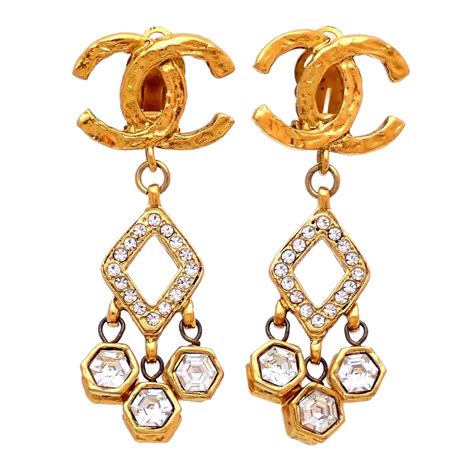 vintage chanel earrings canada|real Chanel diamond earrings cc.